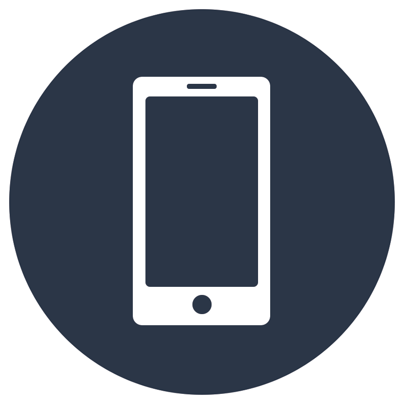 circular phone icon