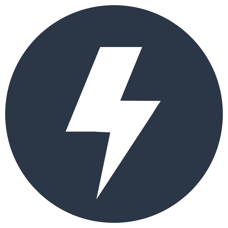 circular lightening bolt icon