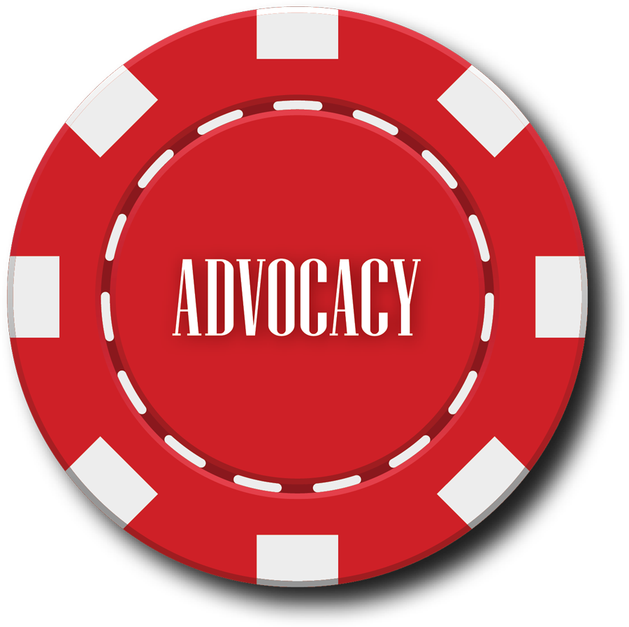 Advocacy poker chip
