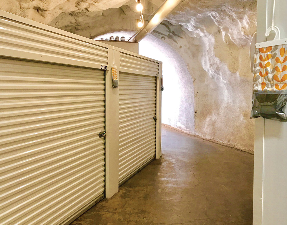 hallway of a storage facility