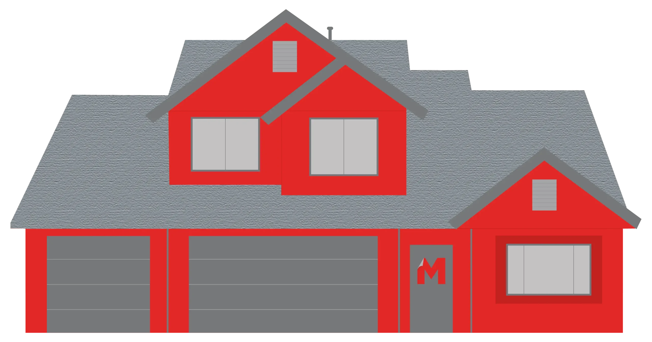 illustration of single family home
