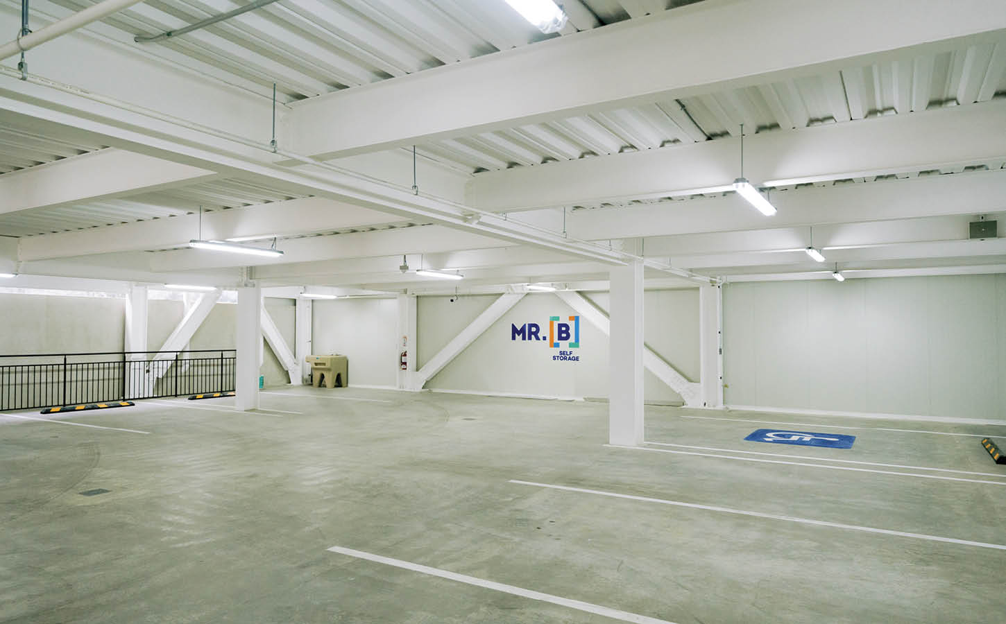 large parking garage for storage center