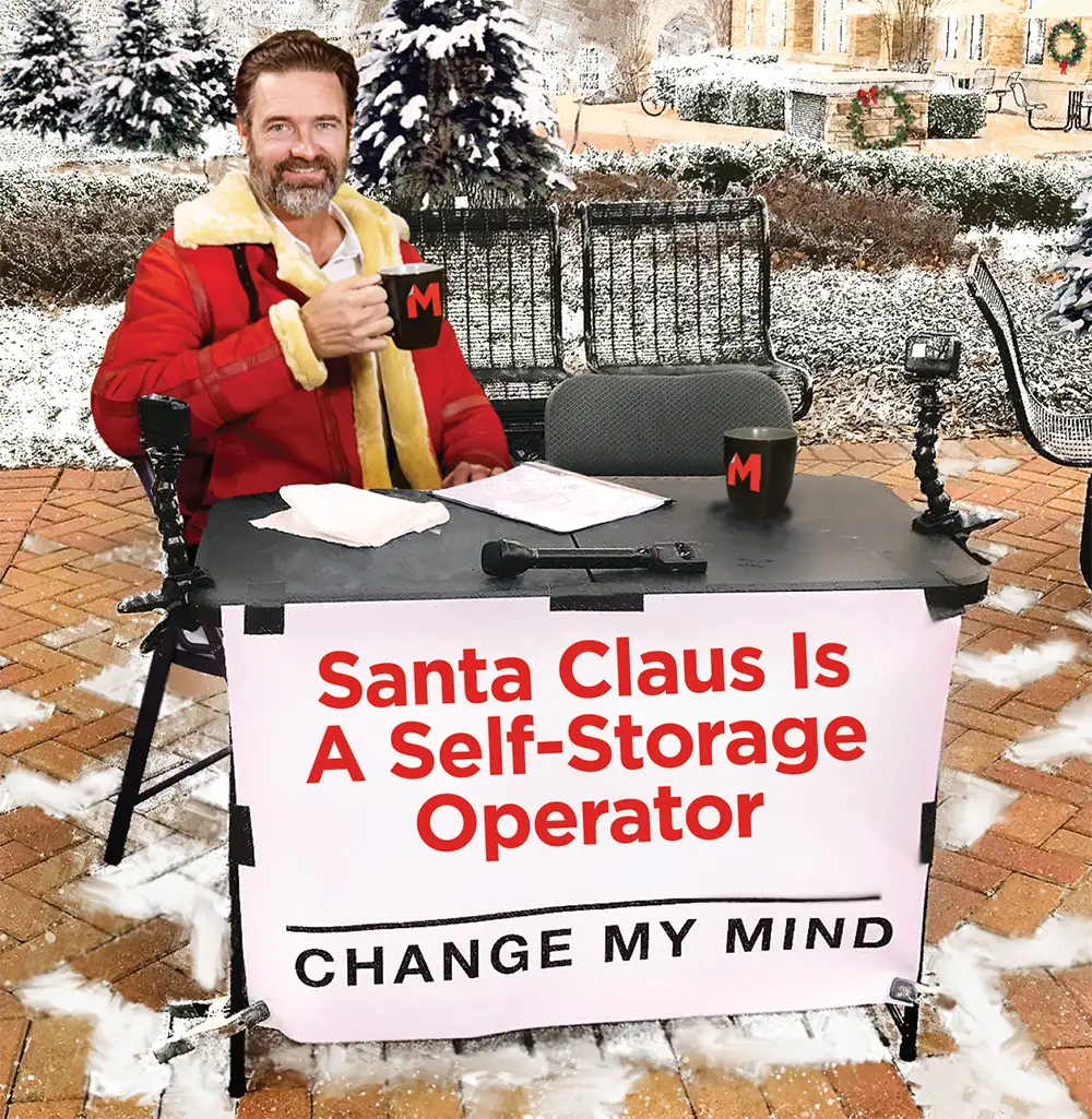 Travis Morrow dressed as Santa 