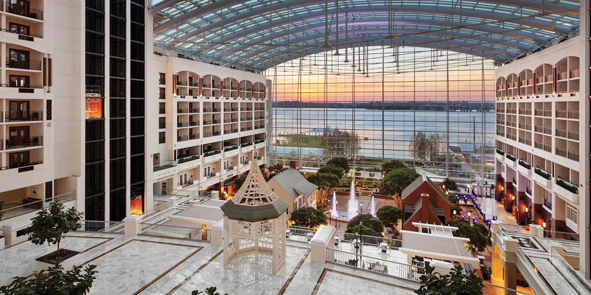 Inside view of the Gaylord National Resort & Convention Center