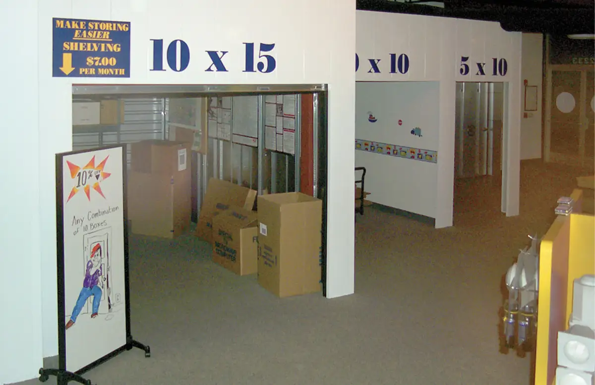 various StorBox Self Storage locker sizes