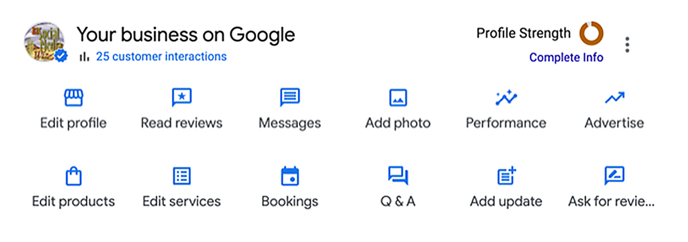 Google Business Profile dashboard