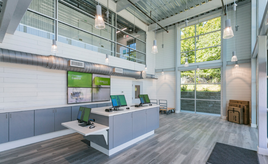 interior view of lobby of Storelocal Storage branded facility in Brentwood, Tennessee