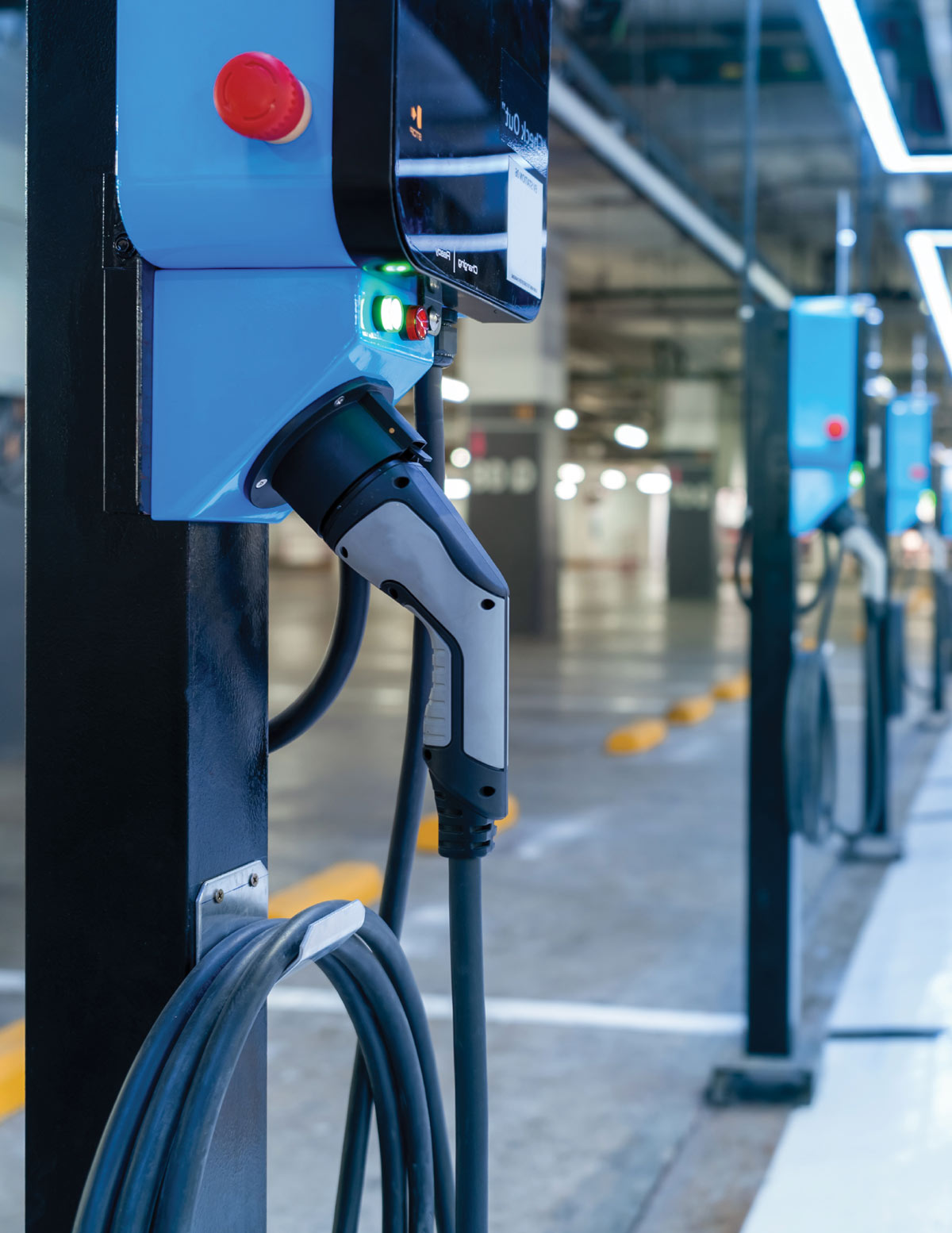 close up of a charging port for a car