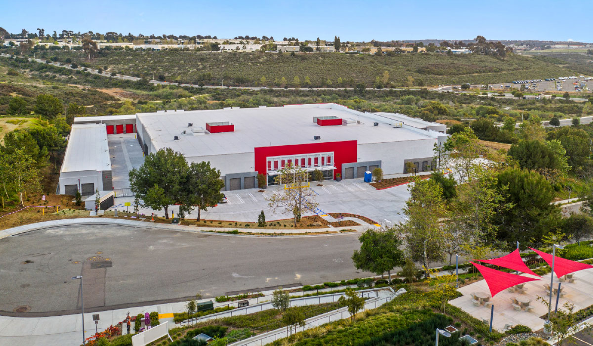 aerial outside view of Wentworth Property Company's facility in Carlsbad, Calif.