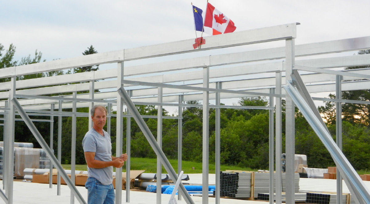 Goodin inspects one of his international facilities