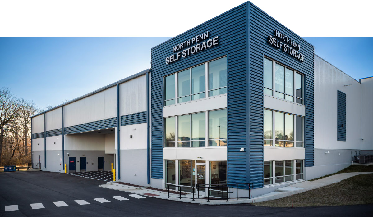 outdoor view of North Penn Self Storage facility 