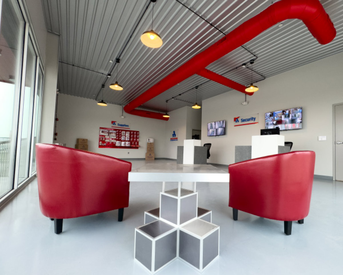 interior view of office in Devon Self Storage facility