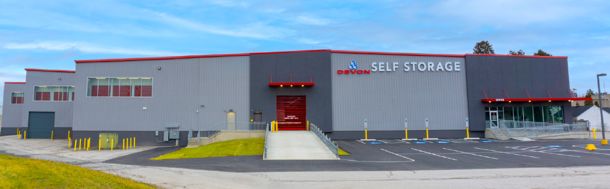 outdoor view of Devon Self Storage facility 