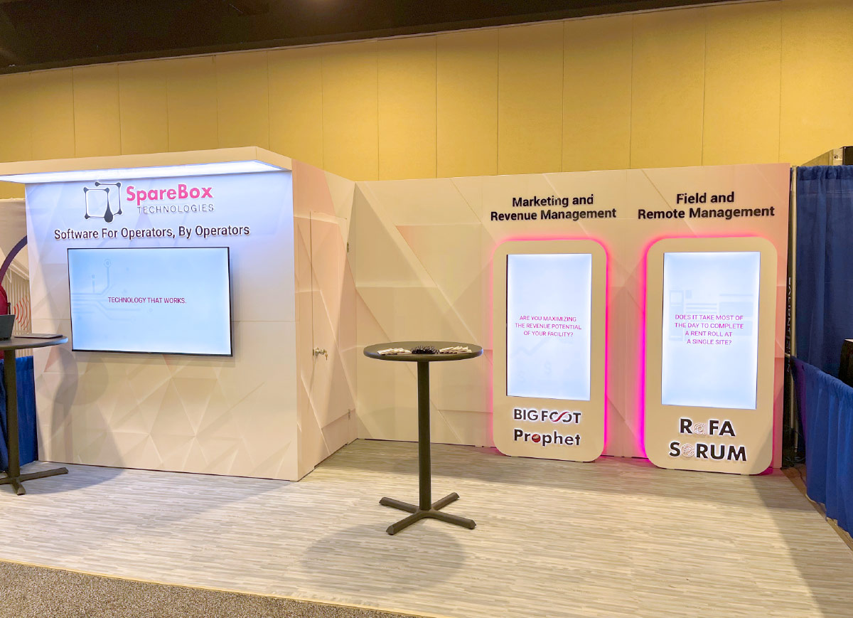 SpareBox Technologies' trade show booth