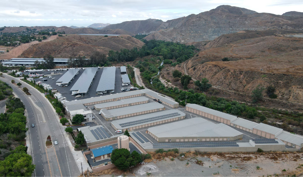 aerial view of Cajalco Temescal Storage & RV Center