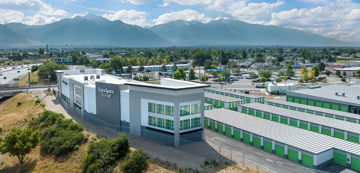 aerial view of the Extra Space Storage facility in Murray, Utah
