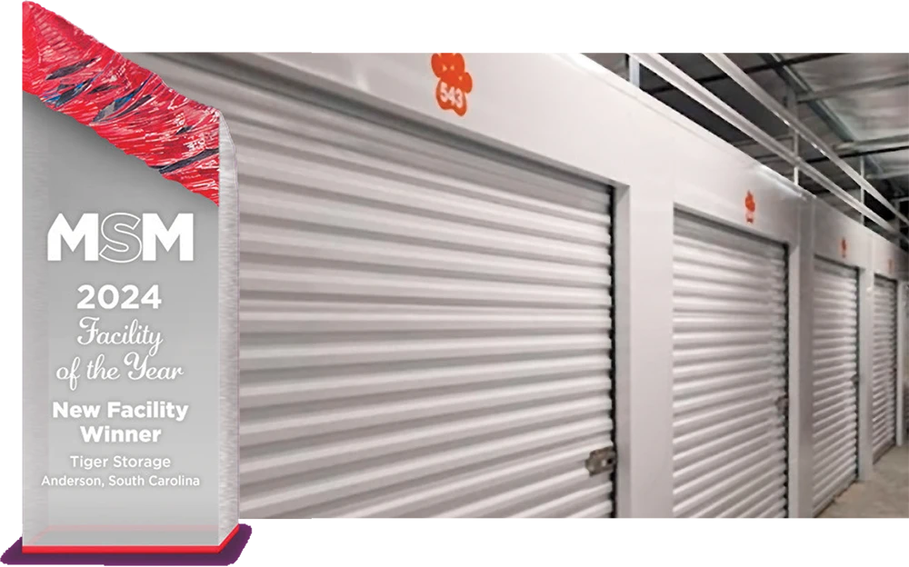 MSM New Facility of the Year trophy; storage unit doors