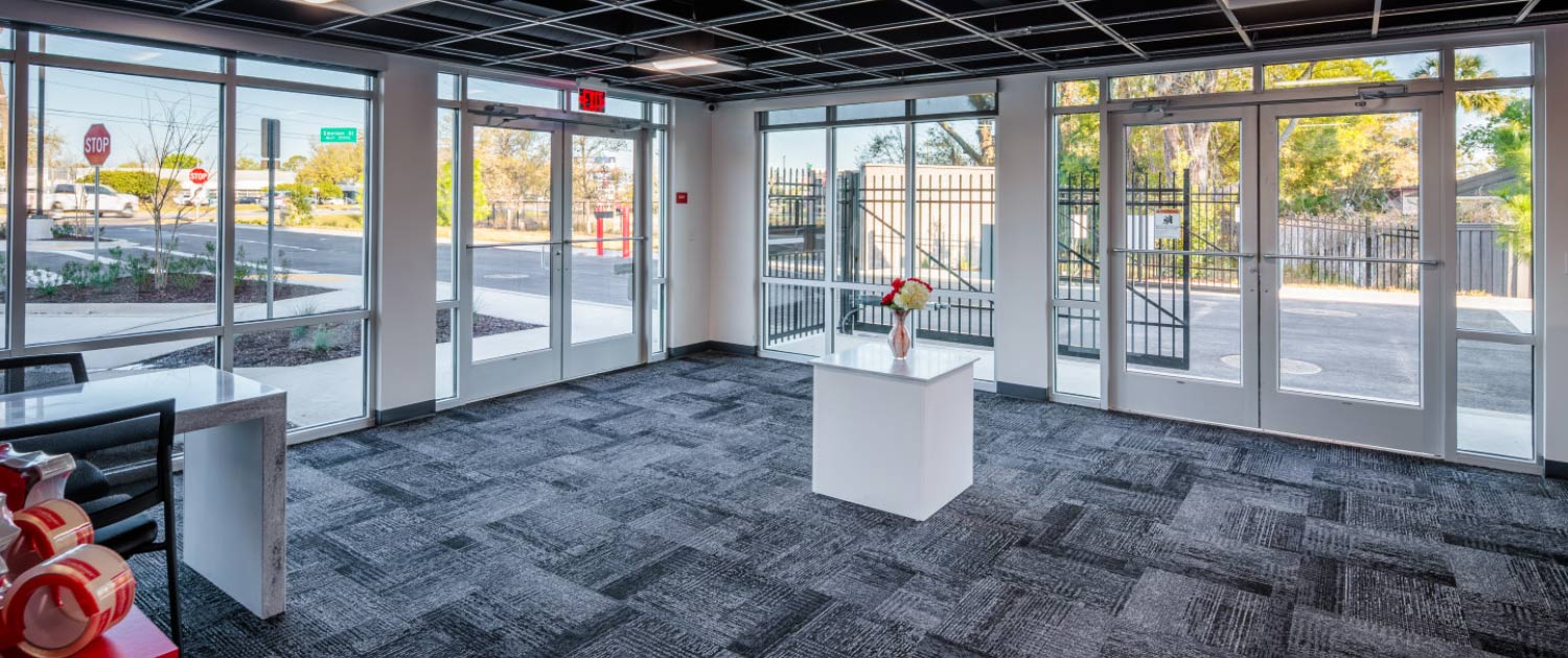 interior of CubeSmart storage facility office