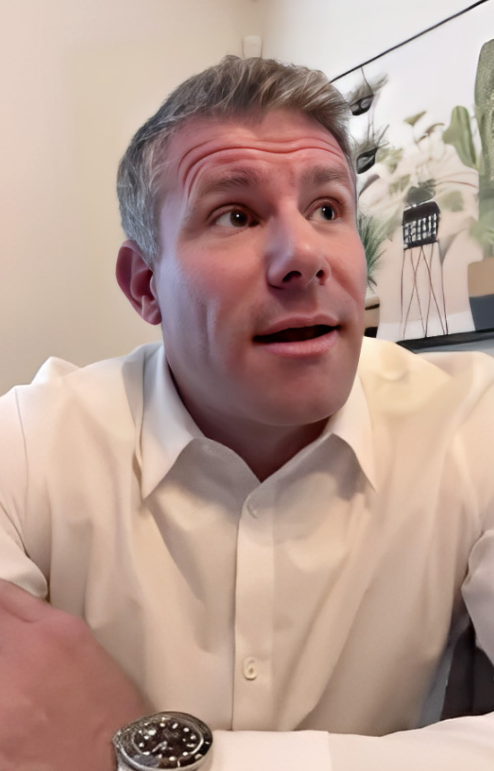 Scott Humphreys speaking during video call