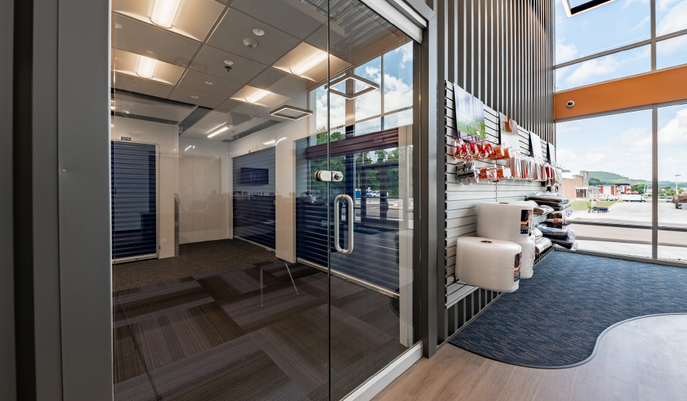 entrance to storage units inside Guardian Storage facility