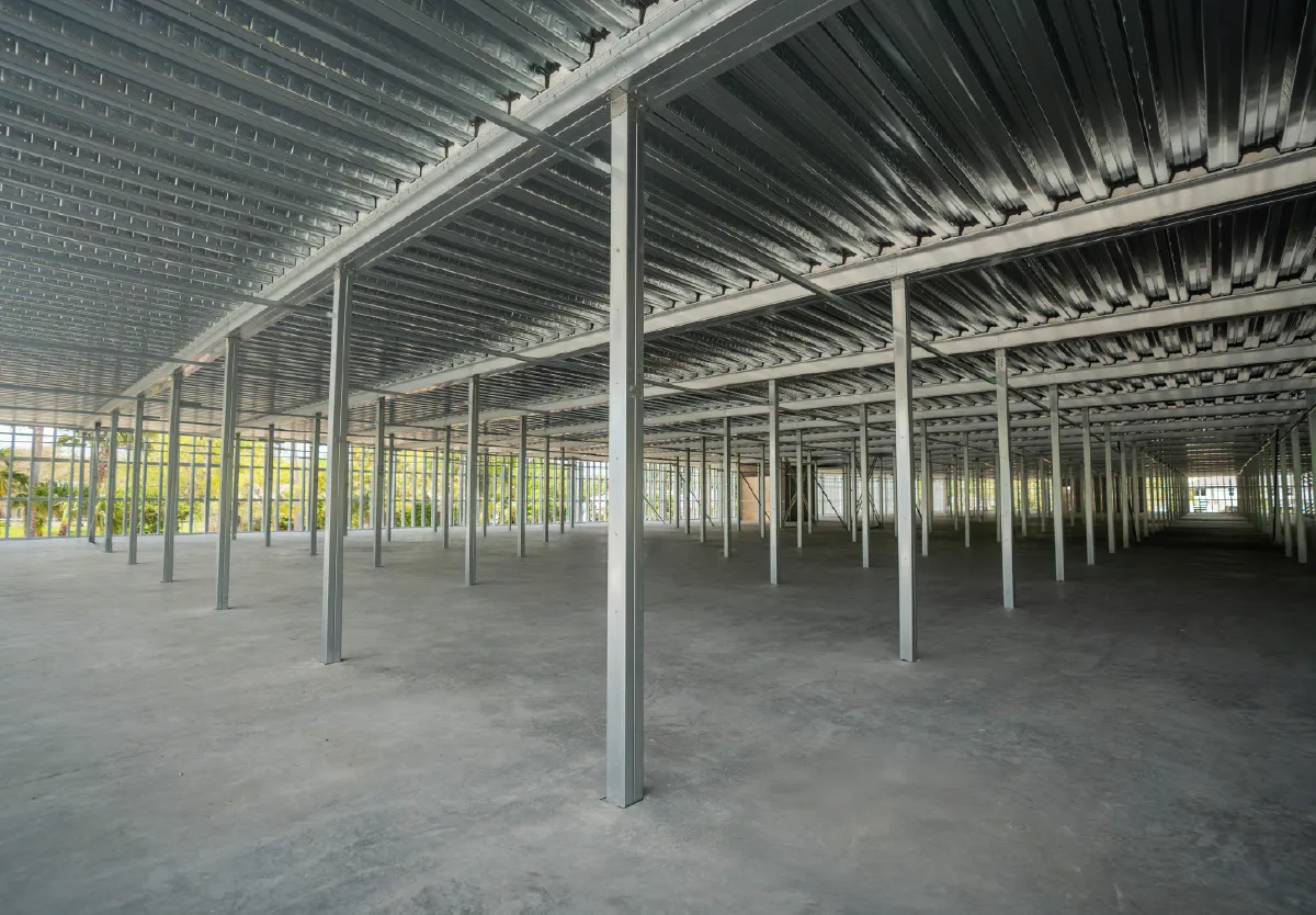 interior view of Central States Manufacturing's Alpha framing system