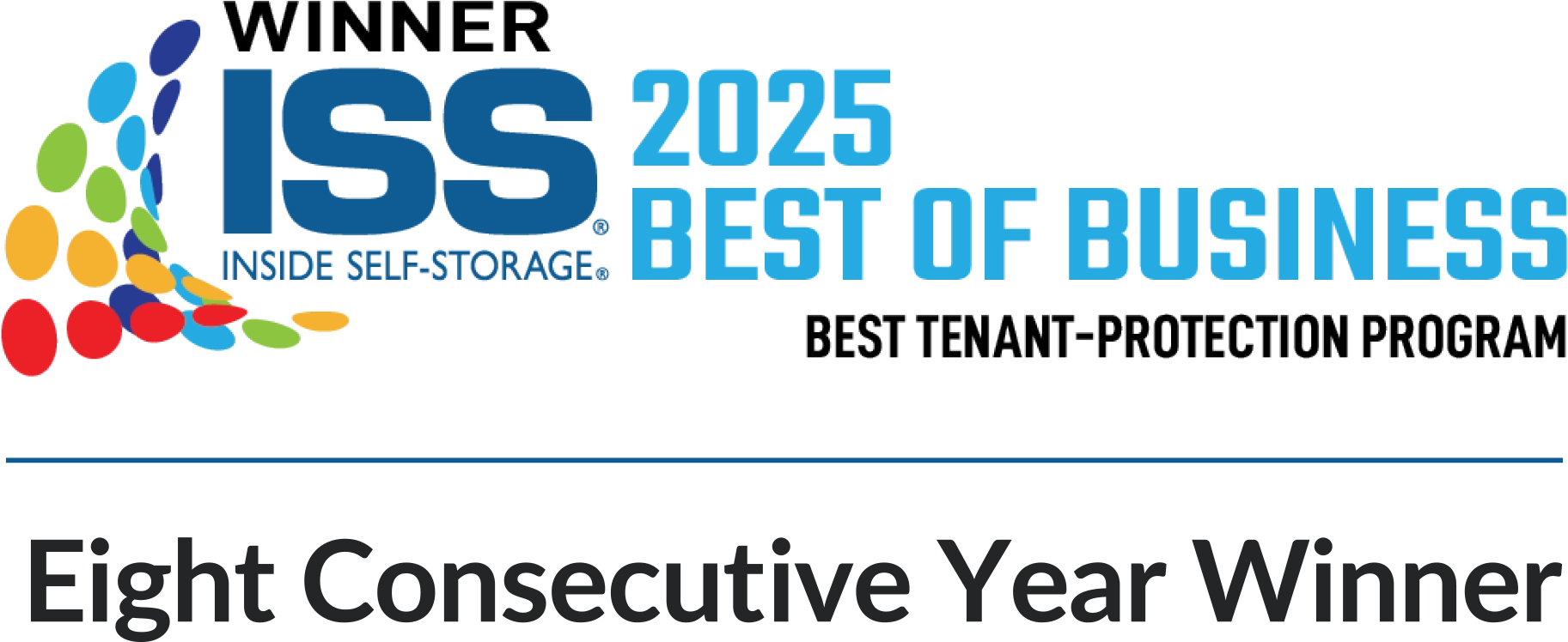 Inside Self-Storage Winner: 2025 Best of Business, Best Tenant-Protection Program. Eight Consecutive Year Winner.