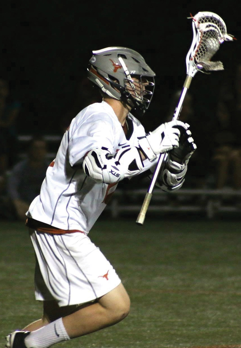Noah Starr in uniform during lacrosse game