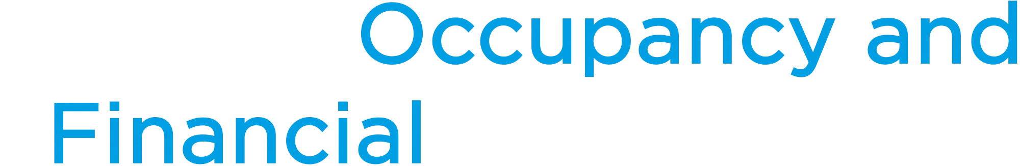 Verified Occupancy and Financial Data is Here