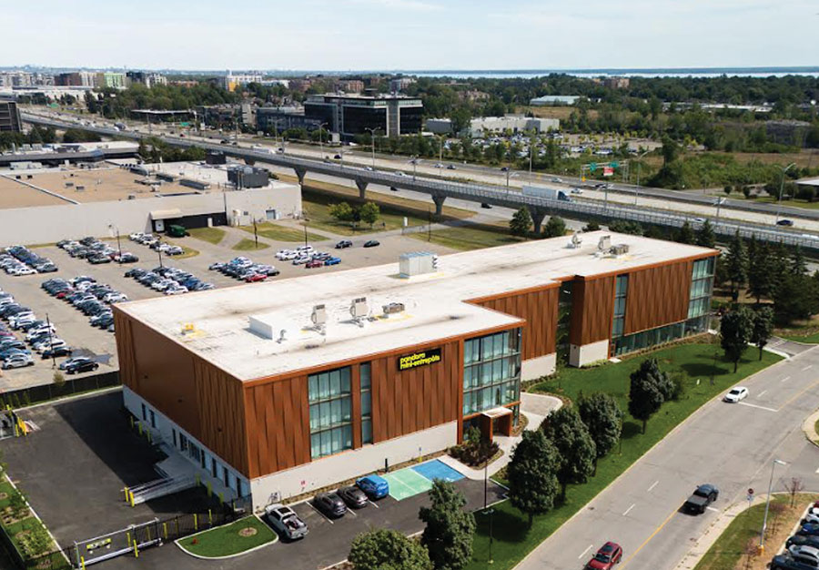 Aerial view of a Pandora Self-Storage facility