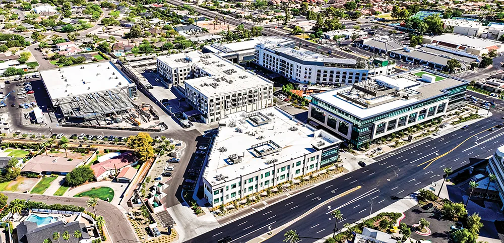 Aerial view of the STORE at the Grove facility.