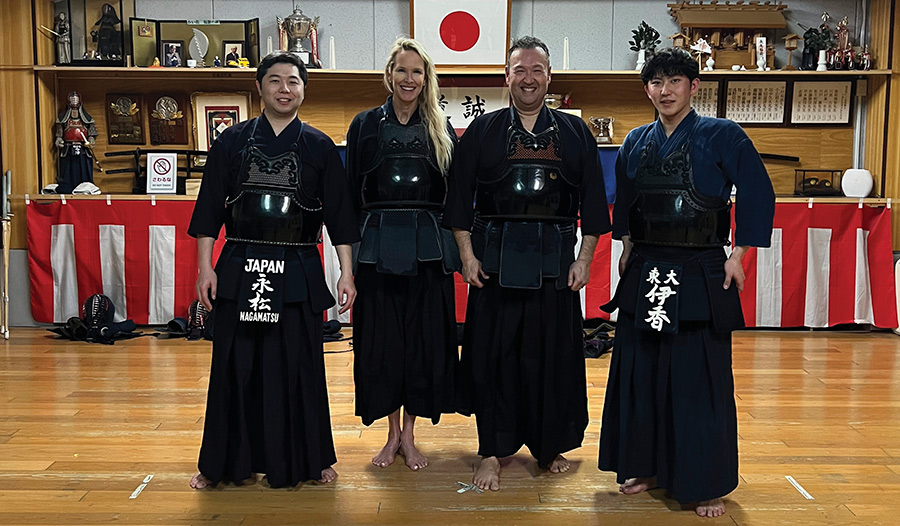 Robert Madsen And Others Trying Kendo In Japan.