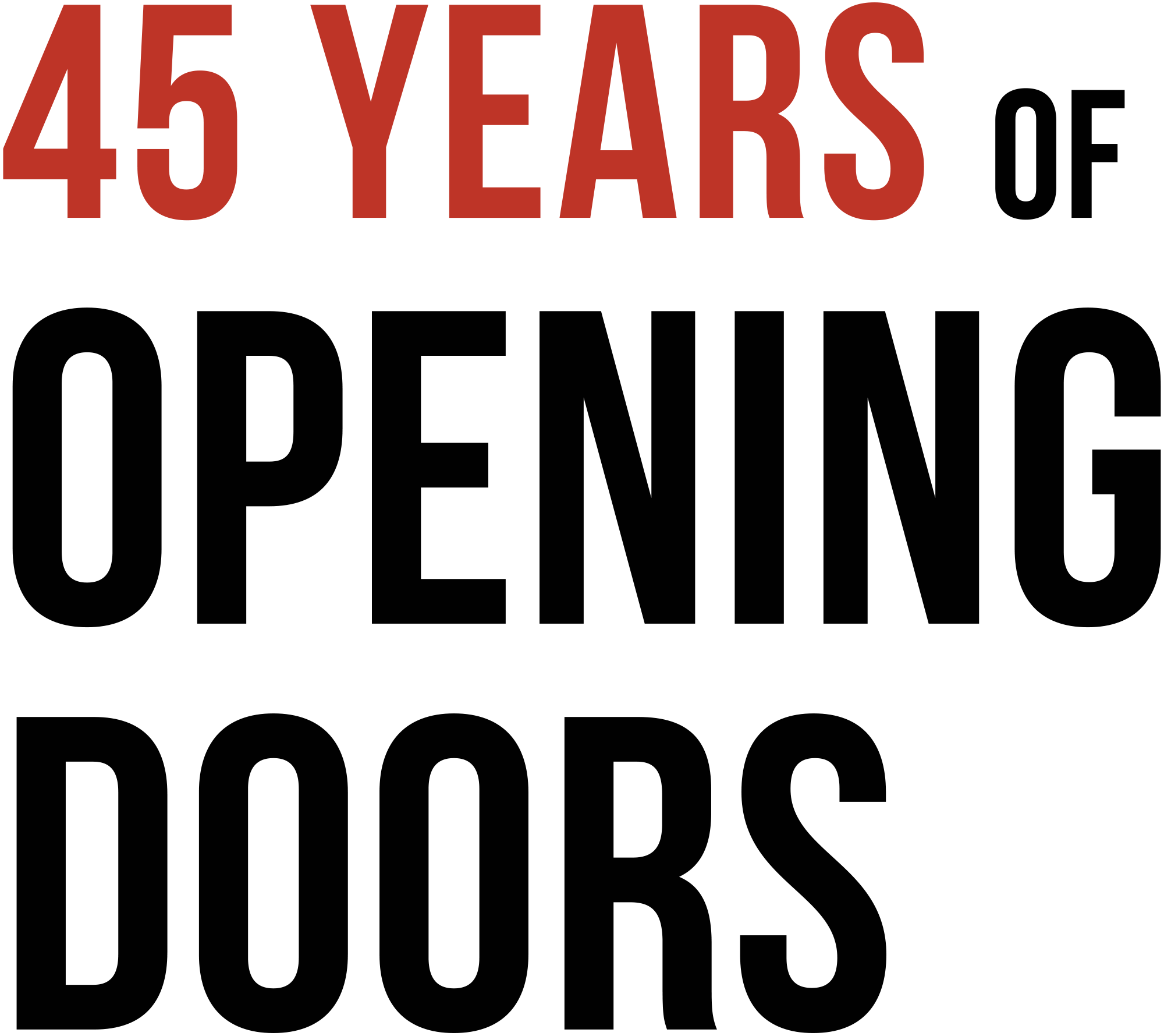 45 Years of Opening Doors